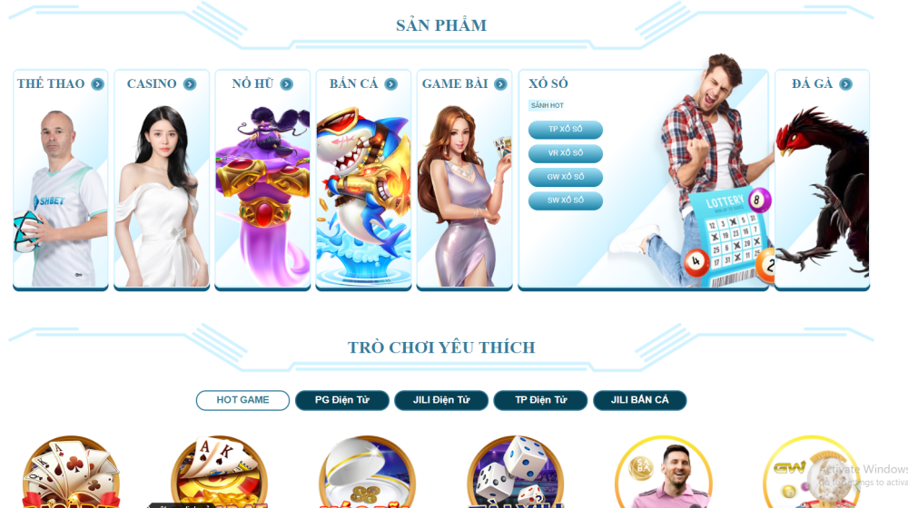 SHBET 9 Dịch vụ và sản phẩm có trên SHBET